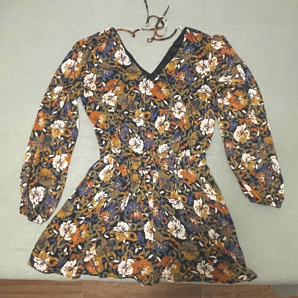 Chiffon long sleeve romper